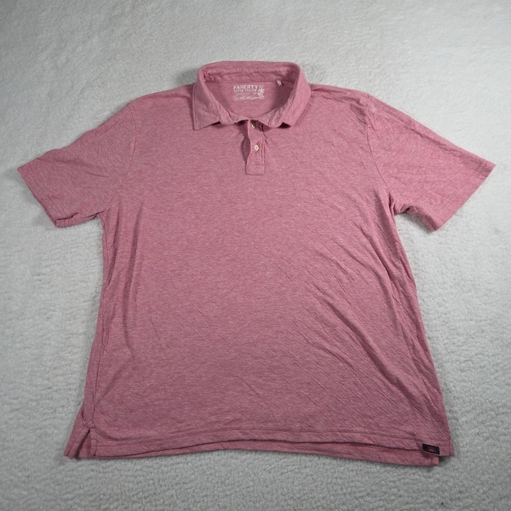 Faherty Shirt Mens Extra Large Pink Casual Cloud Cotton Preppy